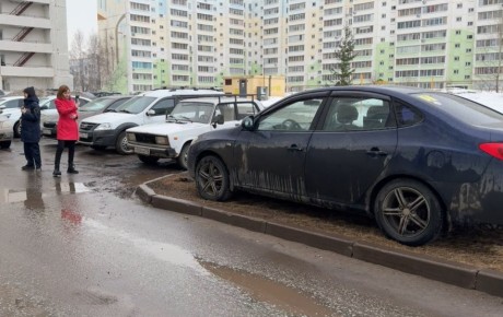 Проблема парковки на газонах в период активного таяния снега вновь стала актуальной