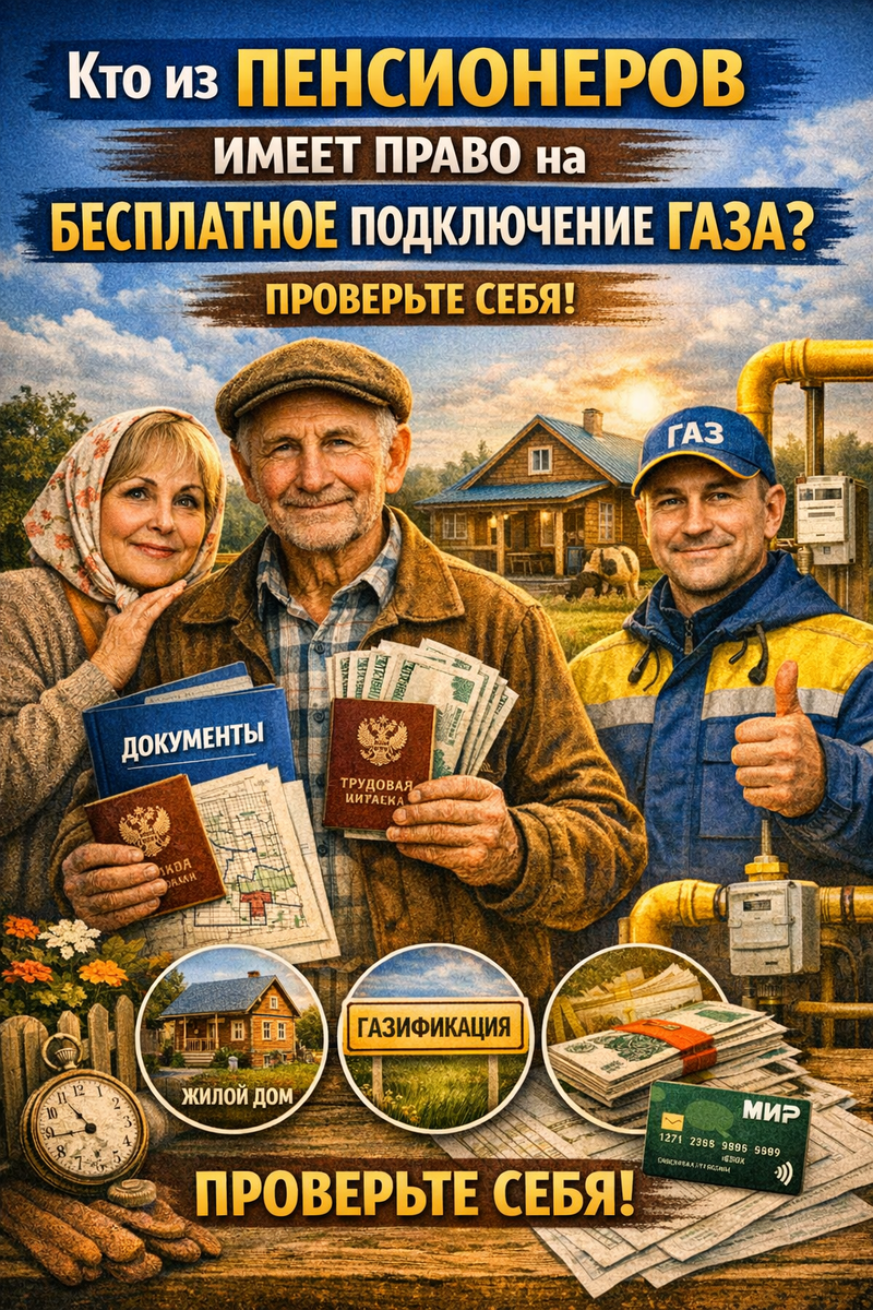 Пенсионеры России: Узнайте, как получить бесплатное подключение газа