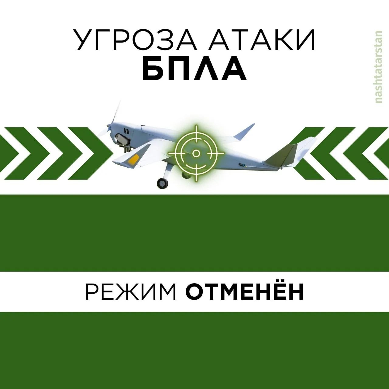 Отменена угроза атаки БПЛА на город Альметьевск