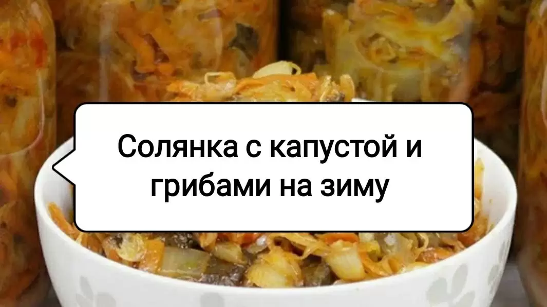 Как приготовить вкусную солянку с грибами и капустой на зиму