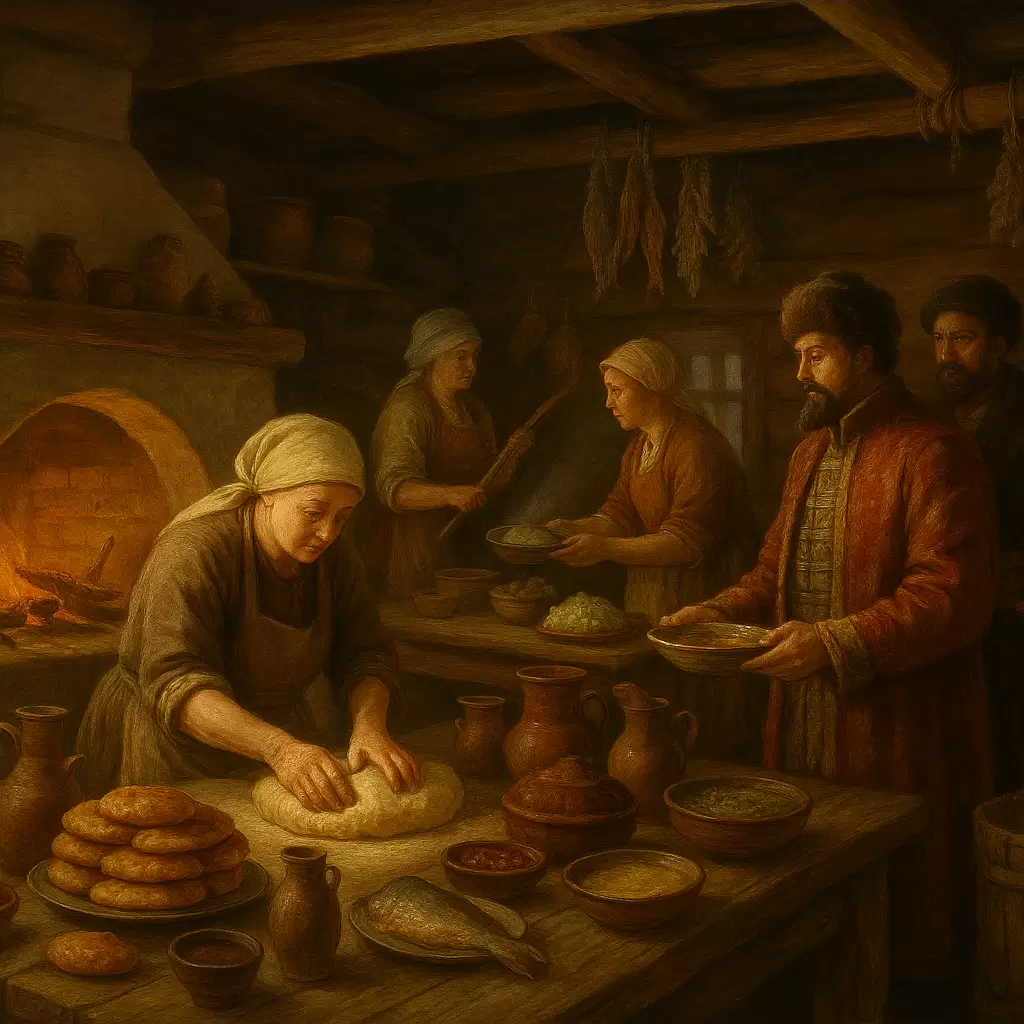 Гастрономические традиции Московского государства: от крестьянского стола до царских пиршеств