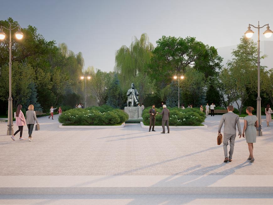 В Казани площадь у памятника Бутлерову озеленят, высадив 15 деревьев