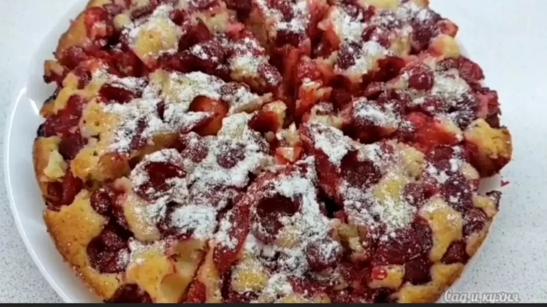 Летний вишнёвый пирог: быстро и восхитительно
