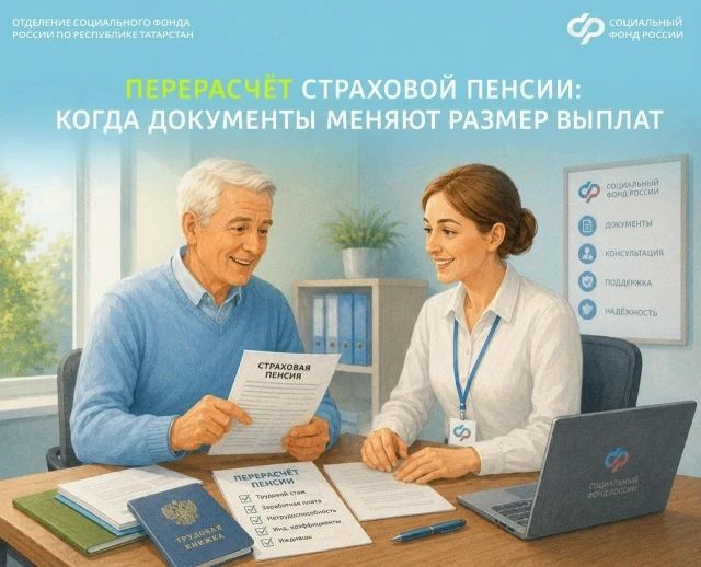 Размер страховой пенсии можно пересмотреть, если появились новые обстоятельства или документы, которые ранее не учитывались при её назначении