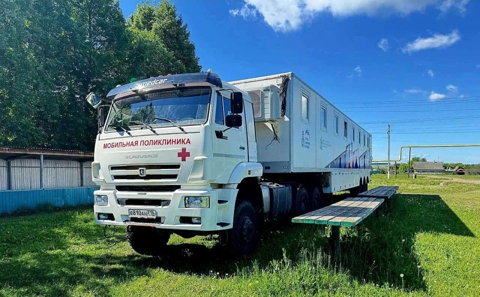 На этой неделе мобильная поликлиника Городской больницы №5 принимает жителей села Кичкетан Агрызского района