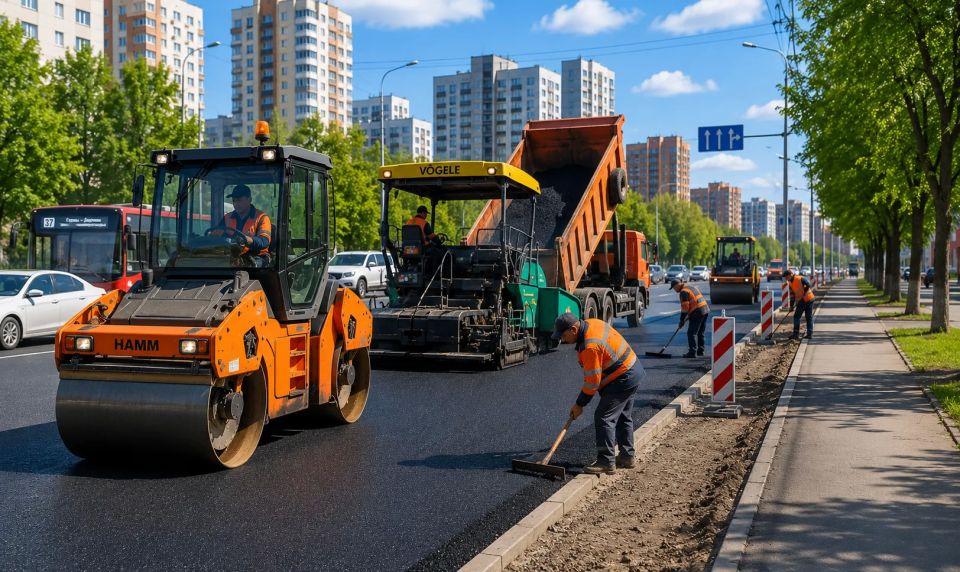 В Казани по нацпроекту ремонтируют улицу Маршрутную