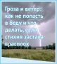 Гроза и ветер: как не попасть в беду и что делать, если стихия застала врасплох