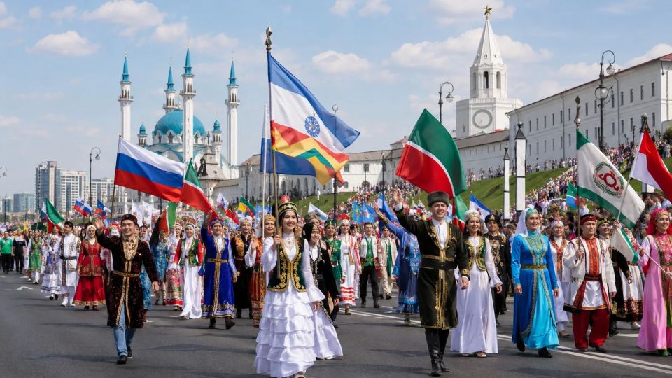Более тысячи человек приняли участие в Параде дружбы народов в Казани