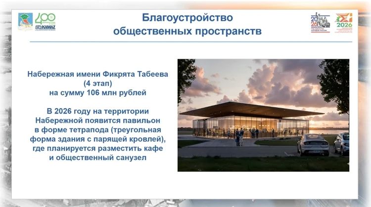 В Набережных Челнах на набережной имени Табеева появится необычный павильон в форме тетрапода