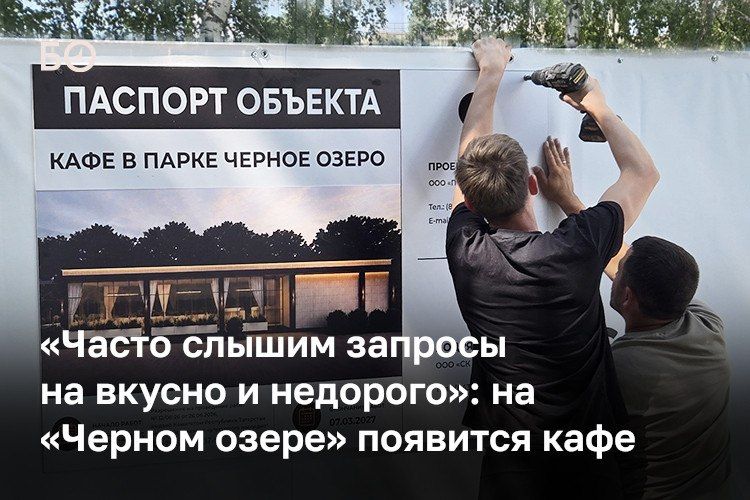 На берегу озера в парке «Черное озеро» строят новое кафе с демократичной концепцией