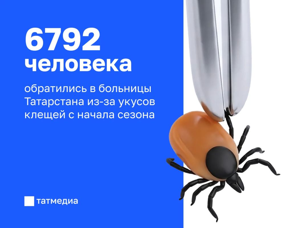 В Татарстане число жалоб на укусы клещей снизилось на 30%