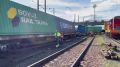 Четыре вагона грузового поезда сошли с рельсов на станции Юдино в Казани