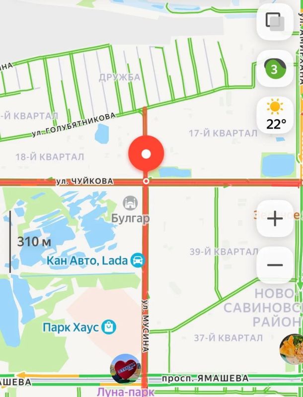В Казани до 17:00 отключили светофор на Чуйкова — Мусина