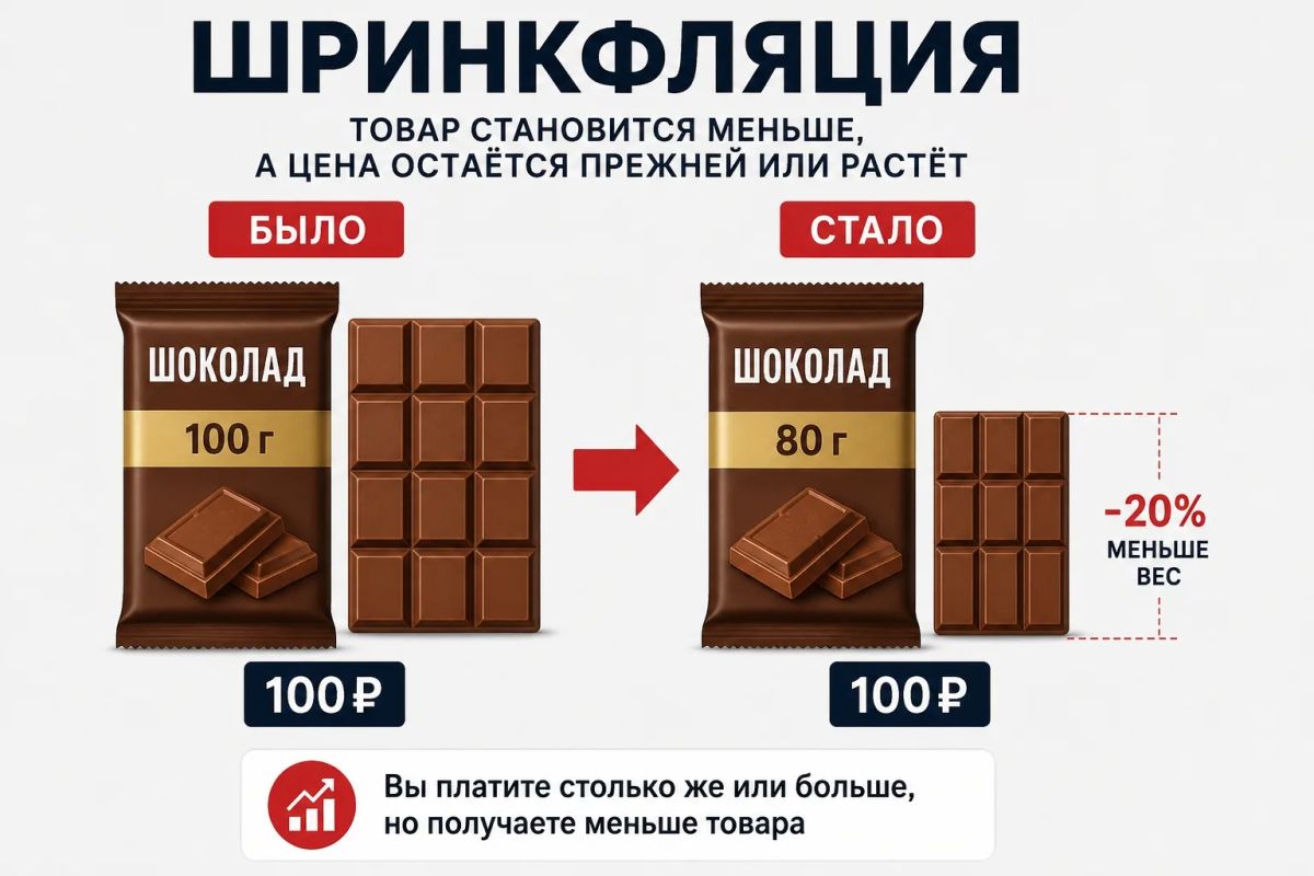 Россияне могут терять до 2 трлн рублей в год из-за шринкфляции