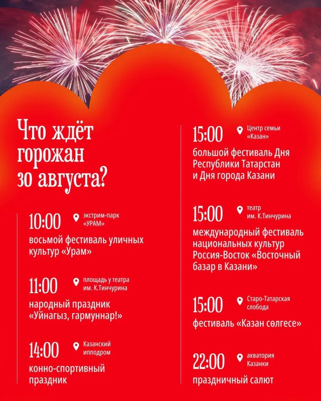 День города и республики в Казани завершится салютом День города и республики в Казани завершится салютом