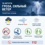 Татарстанцев предупредили о грозе и сильном ветре