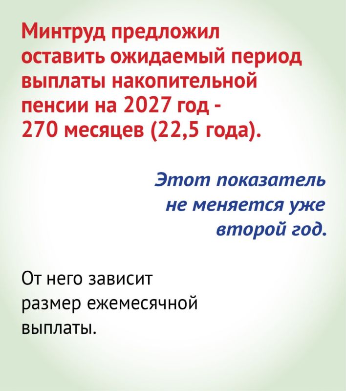 Какой будет накопительная пенсия россиян в 2027 году? Смотрите в карточках Какой будет накопительная пенсия россиян в 2027 году? Смотрите в карточках