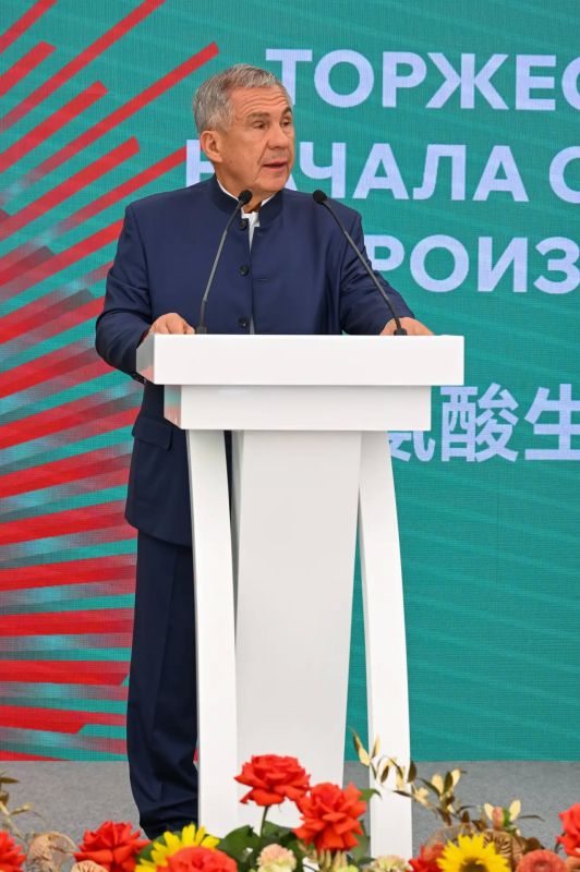 Рустам Минниханов и Дмитрий Патрушев дали старт строительству завода на ОЭЗ «Зелёная долина»