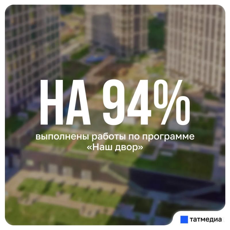 В 496 дворах Татарстана завершили работы по программе «Наш двор»
