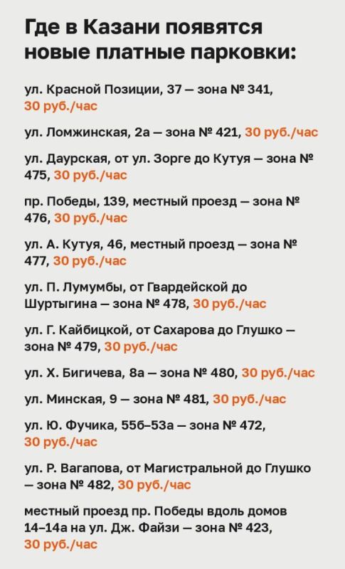 С 31 августа в Казани появится еще 66 новых платных парковочных зон, преимущественно в спальных районах С 31 августа в Казани появится еще 66 новых платных парковочных зон, преимущественно в спальных районах