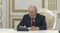 На полях саммита ШОС в Бишкеке состоялась встреча Президента России Владимира Путина с Президентом Республики Таджикистан Эмомали Рахмоном (Бишкек, 1 сентября 2026 года)