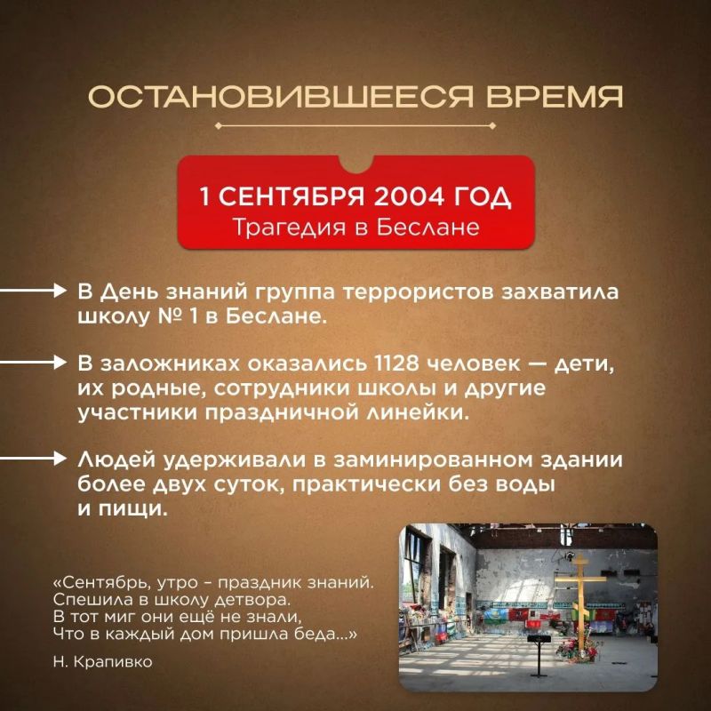 3 сентября — День солидарности в борьбе с терроризмом 3 сентября — День солидарности в борьбе с терроризмом