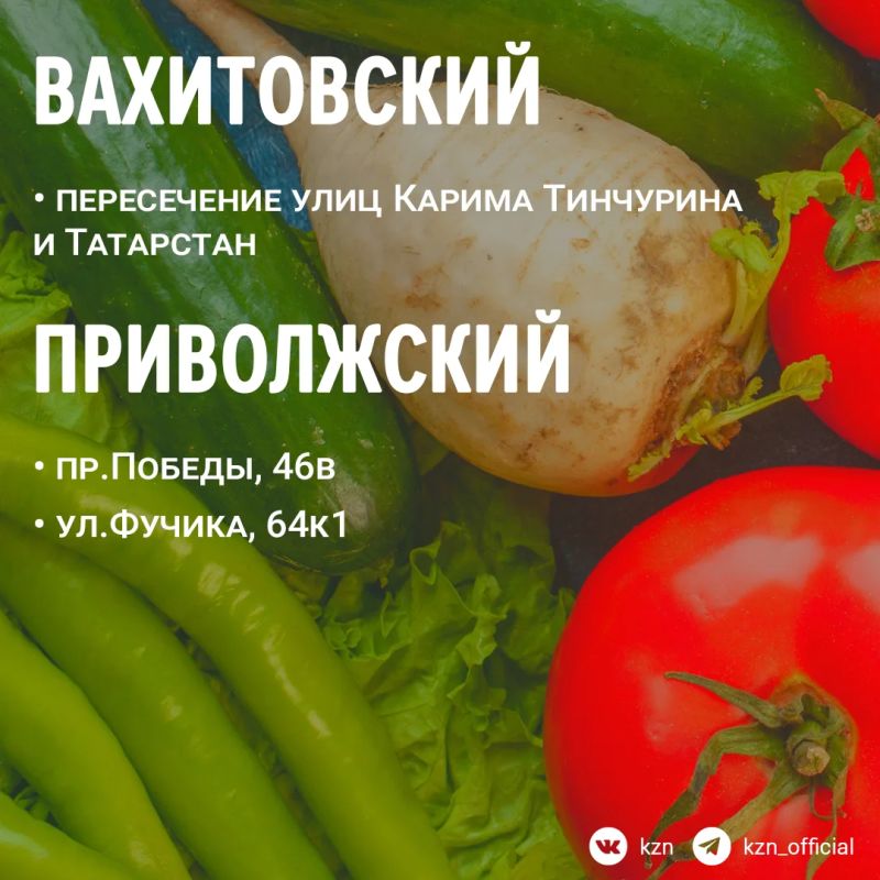 Как же их не хватало.... С 12 сентября по 27 декабря город снова наполнится ароматами свежих овощей, домашних сыров и свежего мяса. На традиционных сельхозярмарках фермеры из районов Татарстана представят свежую продукцию Как же их не хватало.... С 12 сентября по 27 декабря город снова наполнится ароматами свежих овощей, домашних сыров и свежего мяса. На традиционных сельхозярмарках фермеры из районов Татарстана представят свежую продукцию