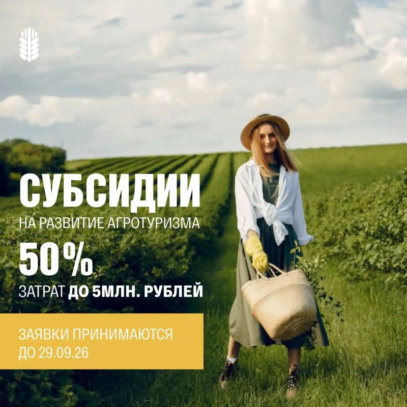До 5 млн рублей на развитие сельского туризма: открыт приём заявок