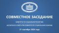 В 12:00 состоится прямая трансляция заседания Комитета по социальной политике