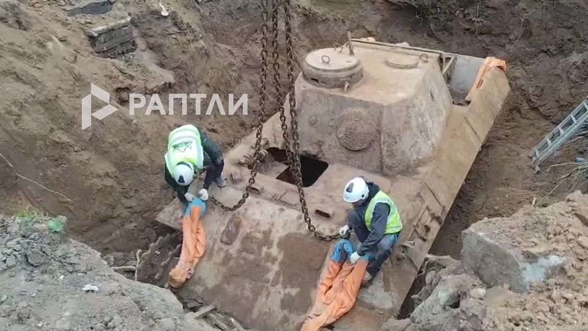 Немецкий танк времен Великой Отечественной откопали в Казани — прямо во дворе технологического университета!