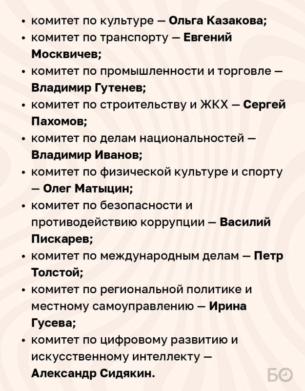 Дмитрий Медведев назвал возможных кандидатов на посты глав комитетов в Госдуме Дмитрий Медведев назвал возможных кандидатов на посты глав комитетов в Госдуме