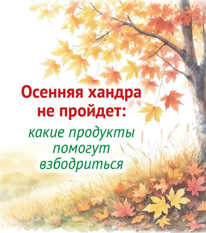 Осенняя хандра не пройдет: какие продукты помогут взбодриться