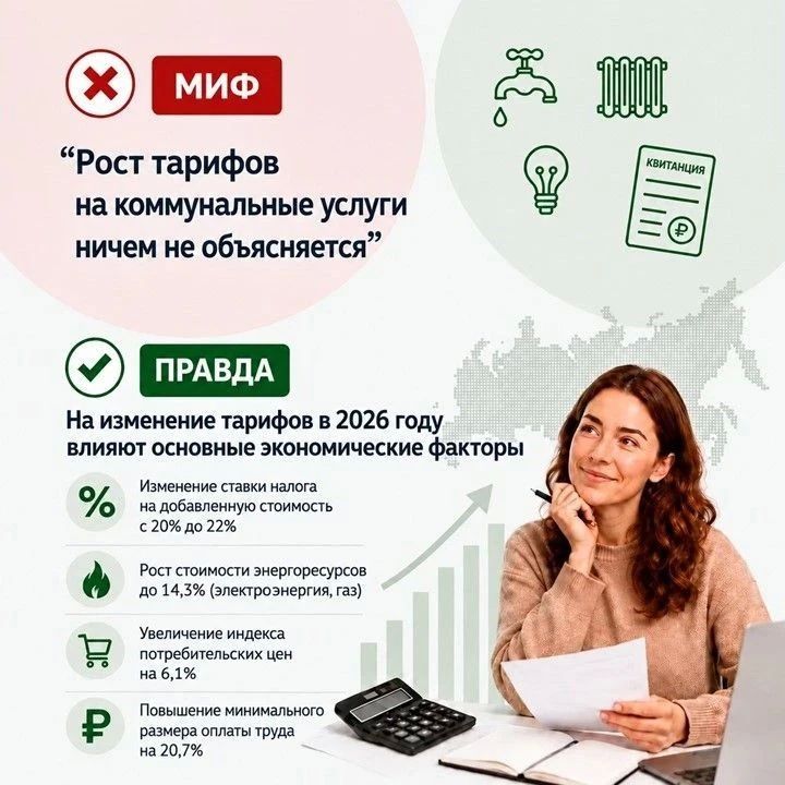Разбираем мифы об изменении тарифов на коммунальные услуги Разбираем мифы об изменении тарифов на коммунальные услуги