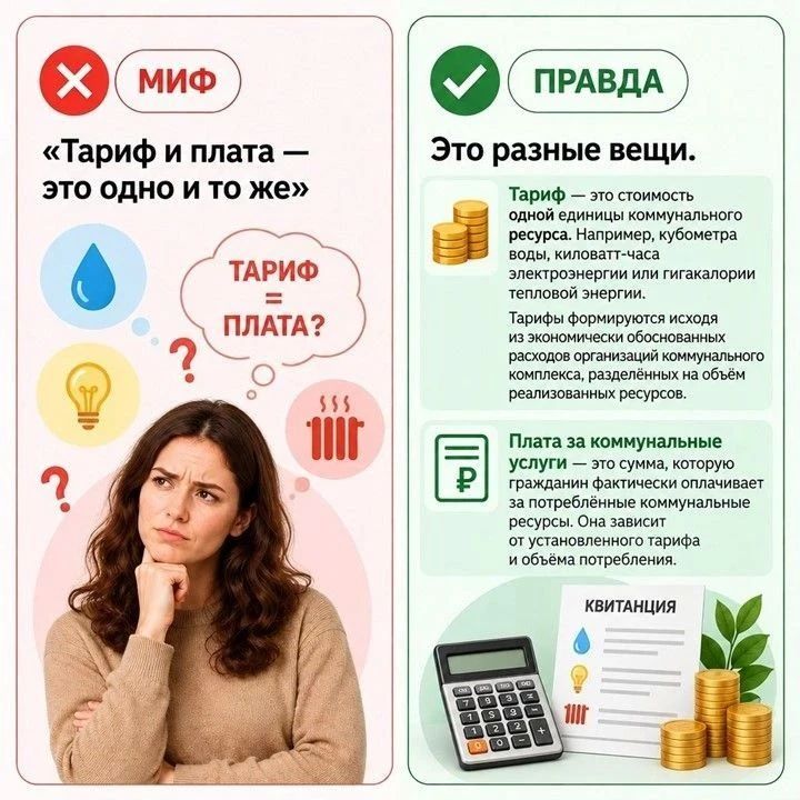 Разбираем мифы об изменении тарифов на коммунальные услуги Разбираем мифы об изменении тарифов на коммунальные услуги