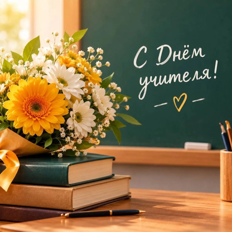 С Днем учителя!.
. Сегодня, 5 октября, отмечается День учителя — праздник тех, кто каждый день помогает детям получать знания, находить свой путь и верить в свои силы