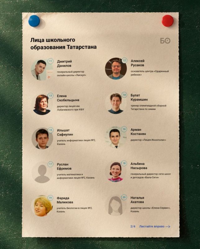 Ко Дню учителя БИЗНЕС Online составил топ-40 лиц образования Татарстана — тех, в чьих руках прямо сейчас находится новое поколение, кто готовит гениев и благодаря кому республика снова и снова звучит на федеральном уровне Ко Дню учителя БИЗНЕС Online составил топ-40 лиц образования Татарстана — тех, в чьих руках прямо сейчас находится новое поколение, кто готовит гениев и благодаря кому республика снова и снова звучит на федеральном уровне