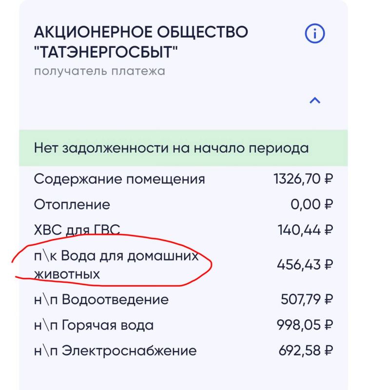 Кот, ты нам должен! В Набережных Челнах жильцам пришли счета со строкой за «воду для домашних животных» Кот, ты нам должен! В Набережных Челнах жильцам пришли счета со строкой за «воду для домашних животных»