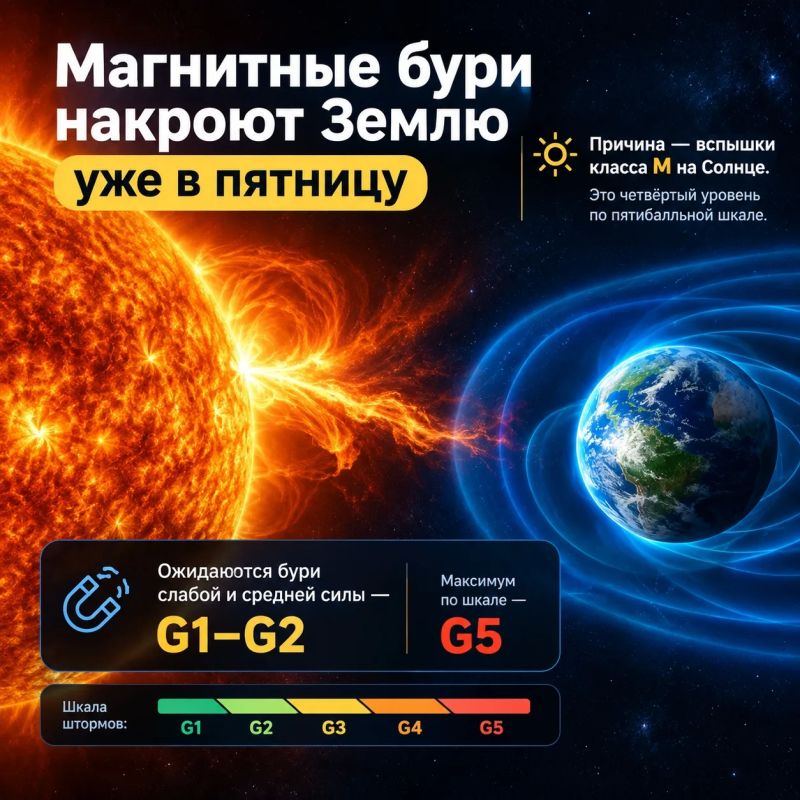 Магнитные бури накроют Землю уже в пятницу