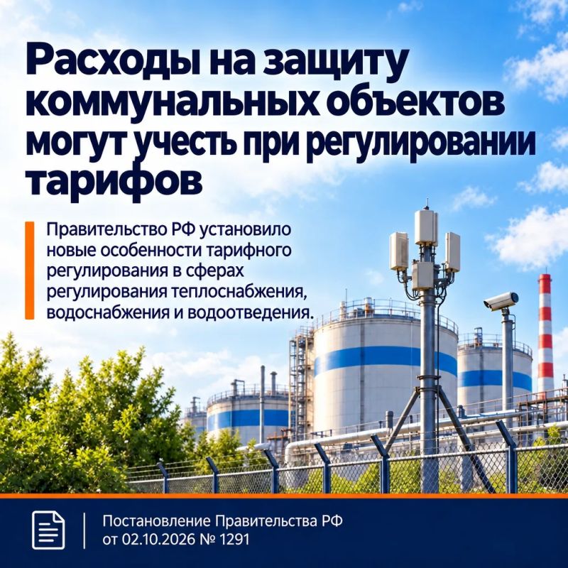 Расходы на защиту коммунальных объектов могут учесть при установлении тарифов