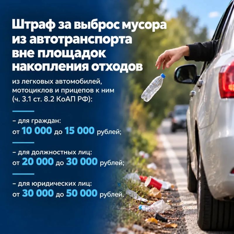 Выброшенный мусор в неположенном месте приведет к штрафу! Выброшенный мусор в неположенном месте приведет к штрафу!