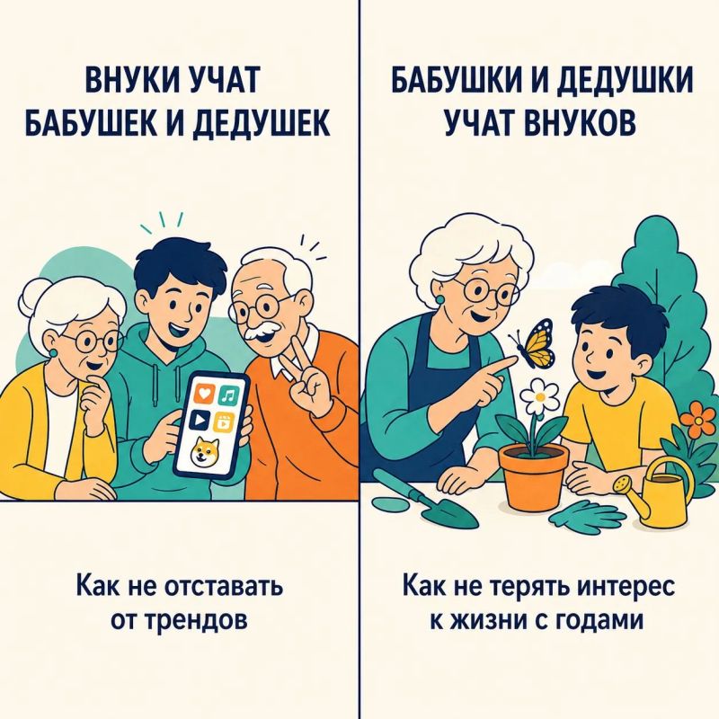Сегодня в Россию отмечают День бабушек и дедушек. Это отличный повод вспомнить, как много поколения могут дать друг другу Сегодня в Россию отмечают День бабушек и дедушек. Это отличный повод вспомнить, как много поколения могут дать друг другу